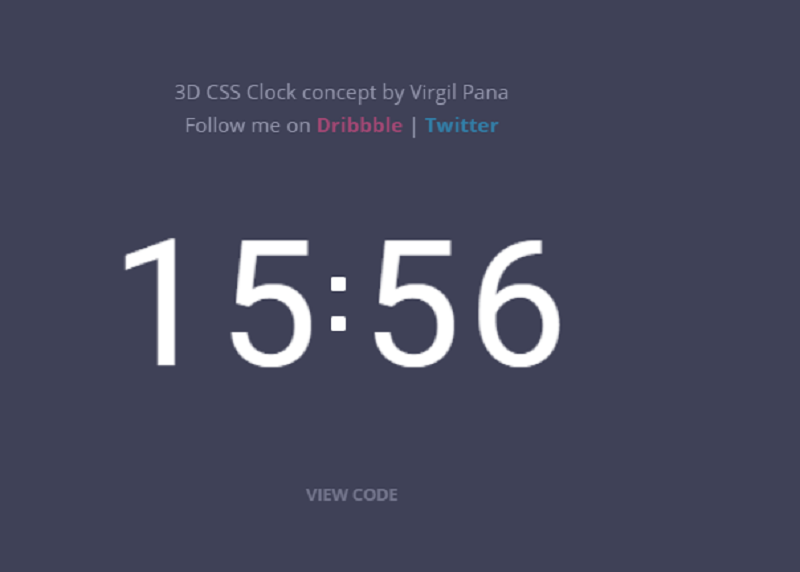 3D CSS clock
