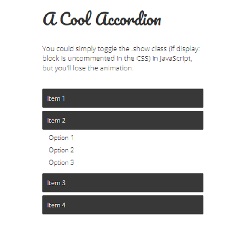A Simple jQuery Accordion With Unlimited Nesting