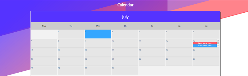 16 CSS Calendars 2022 Free Html Design