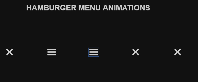 CSS Hamburger Menu Animations