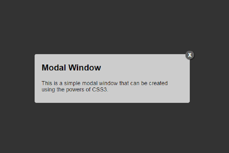 CSS Modal Window