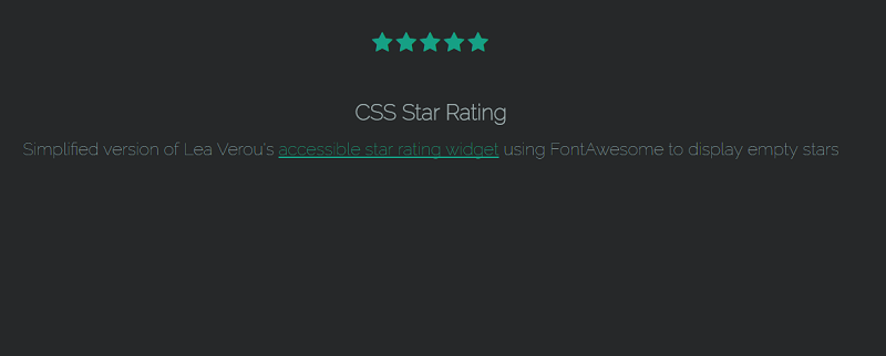 CSS & Radio Button Star Rating