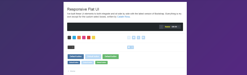 Responsive Flat UI Kit