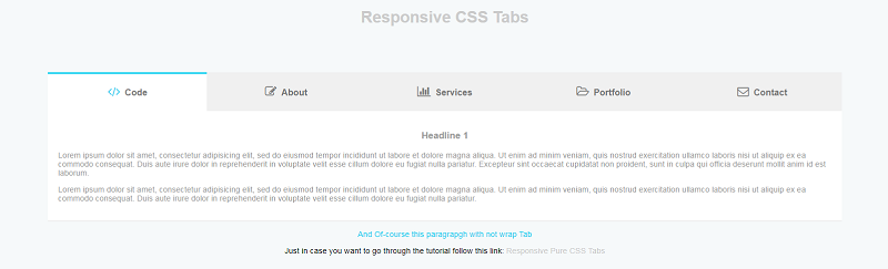 Responsive Pure Css Tabs