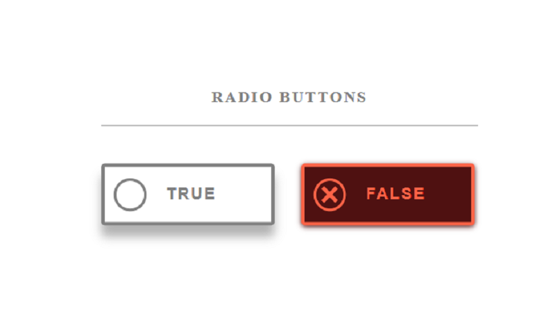 True or False SVG Radio Buttons