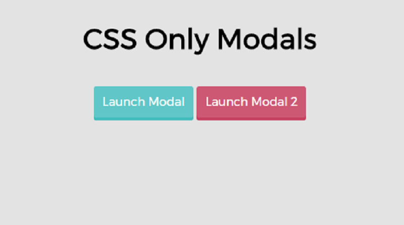 Week 1: CSS Only Modals.