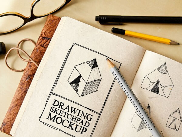 Drawing Sketch-Pad (A5) Mockup
