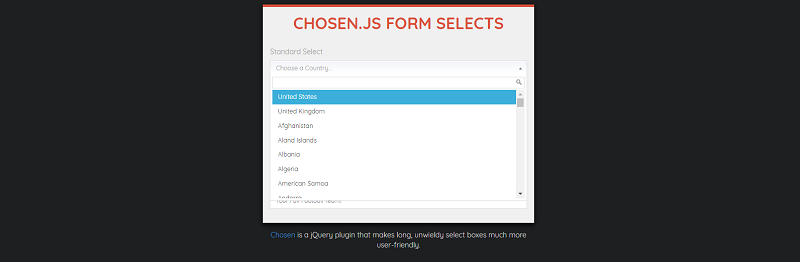 Chosen.Js Form Selects