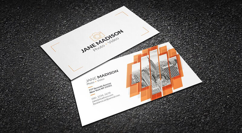 Cool Abstract Photographer Business Card Template