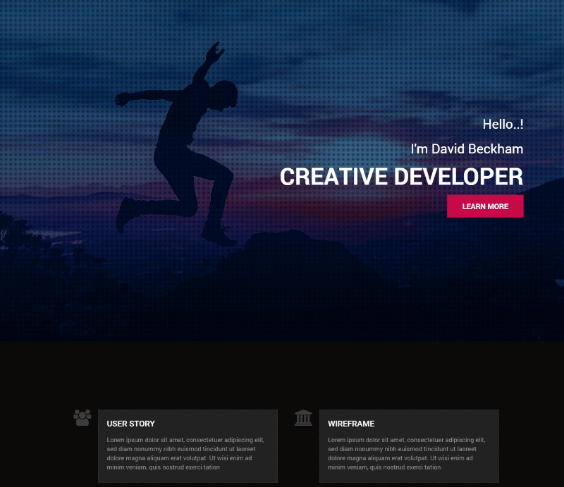 Creative Dev Bootstrap portfolio web template