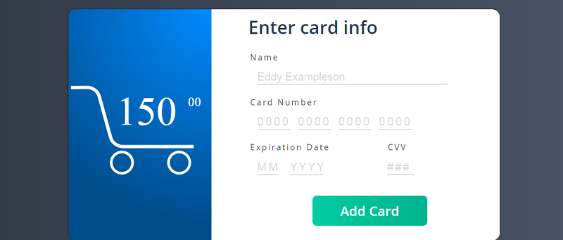 Credit Card Checkout Form