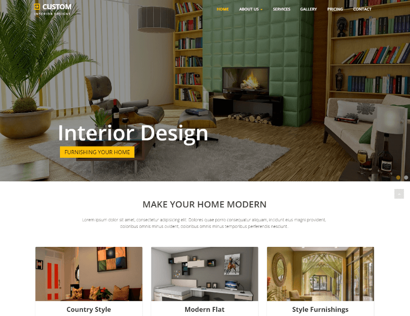 Custom Best Interior Design Website Template