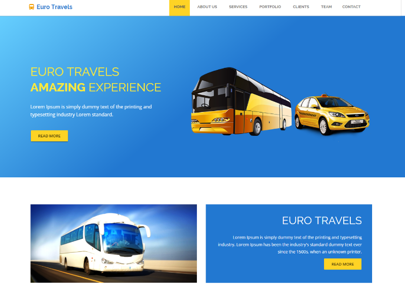 Euro HTML5 Travel Agency Website Template