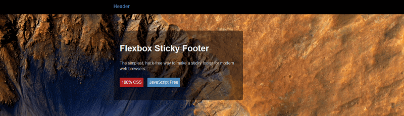 Flexbox Sticky Footer