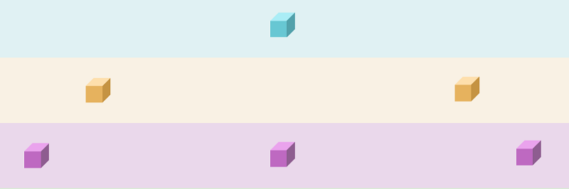 Floaty Cubes (W/ Relative Color Palettes)
