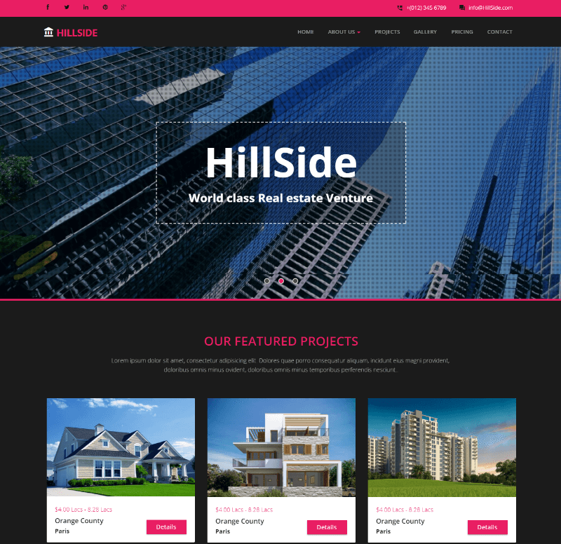 Hillside Real-estate Bootstrap Responsive Web Template