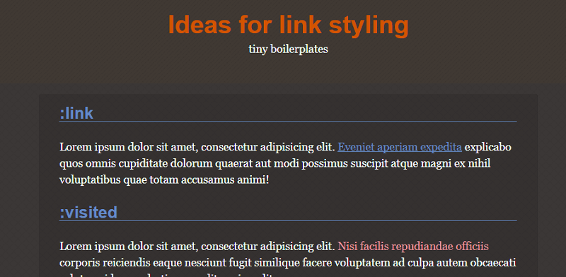 Ideas For Link Styling