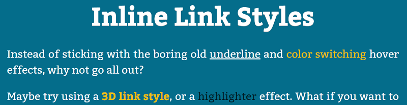 Inline Link Styles