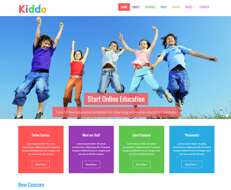 Kiddo Educational School Bootstrap Web Template