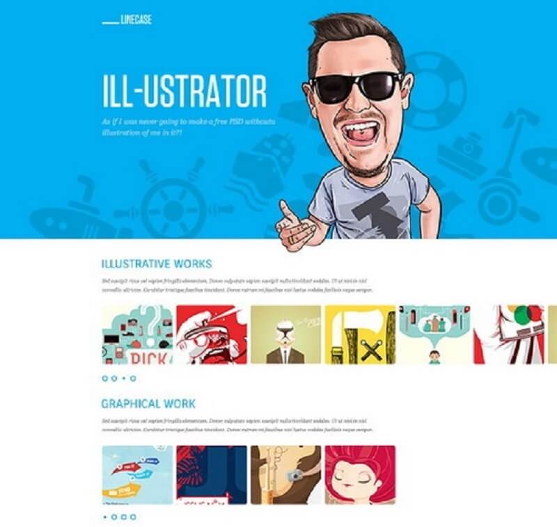 LineCase - Fresh And Bright Website PSD