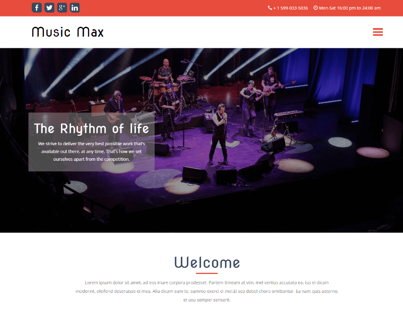Music Max a Entertainment Category Flat Bootstrap Responsive Web Template