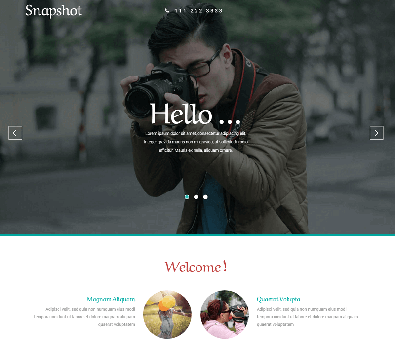 Photography Website Templates Free Download