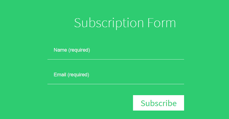Subscription Form