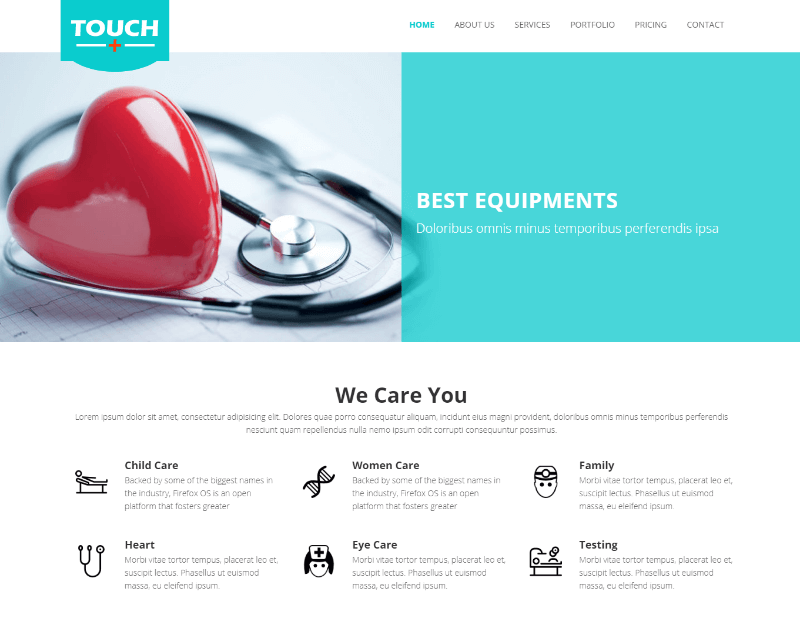 Touch Hospital Medical Bootstrap HTML5 Template