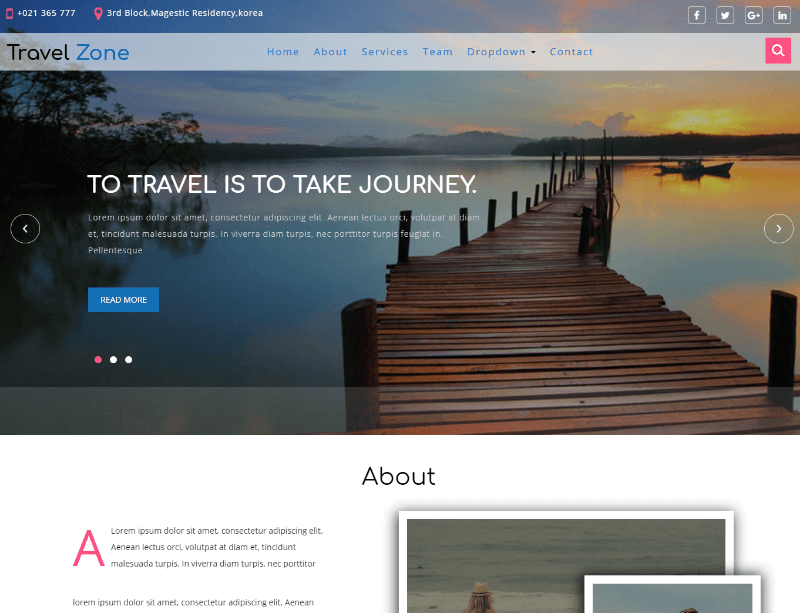 Travel Zone a Travel Category Bootstrap Responsive Web Template