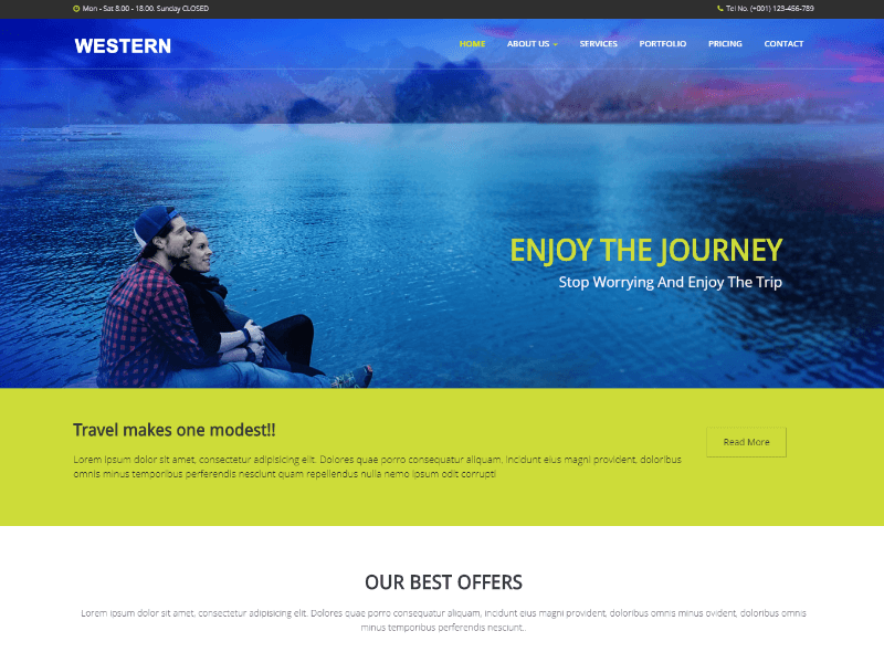 Western Travel Agency HTML Responsive Web Template