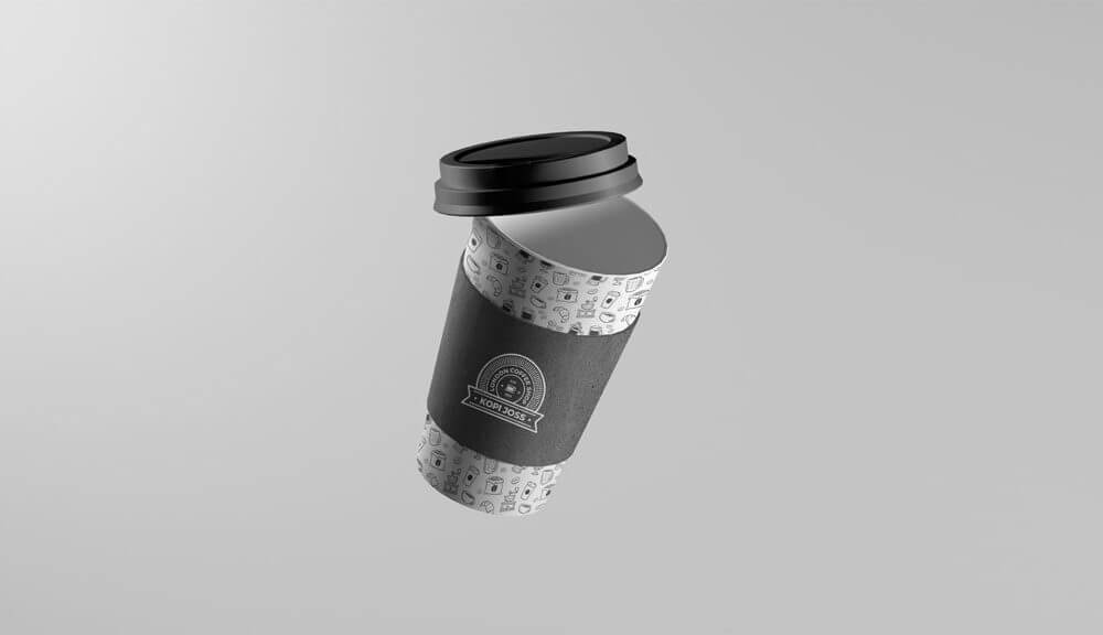 Floating Take-Away Coffee Cup Mockup