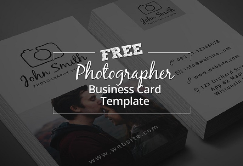 Freebie – Minimal Photographer Business Card PSD Template