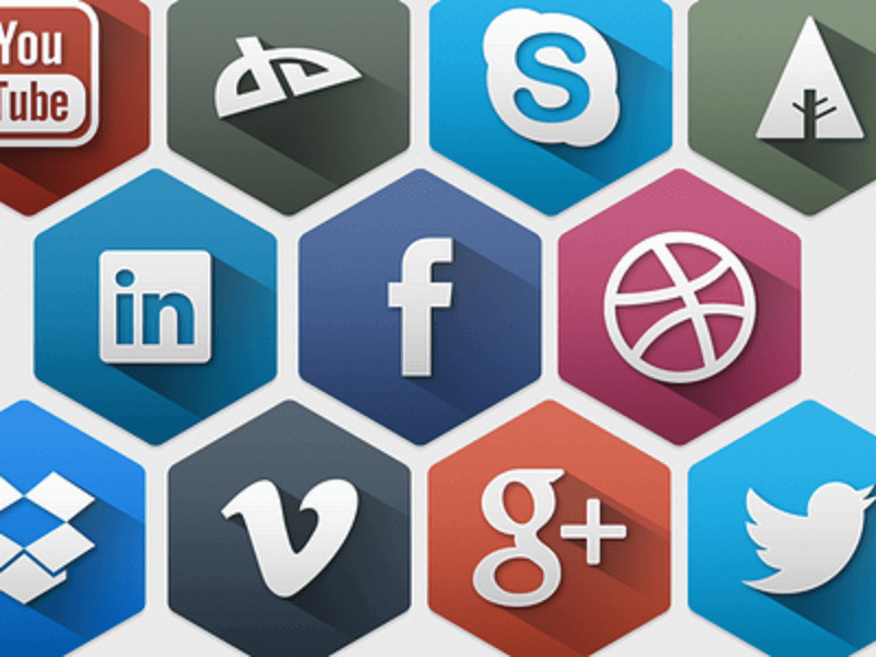 Hexagon Social Icons