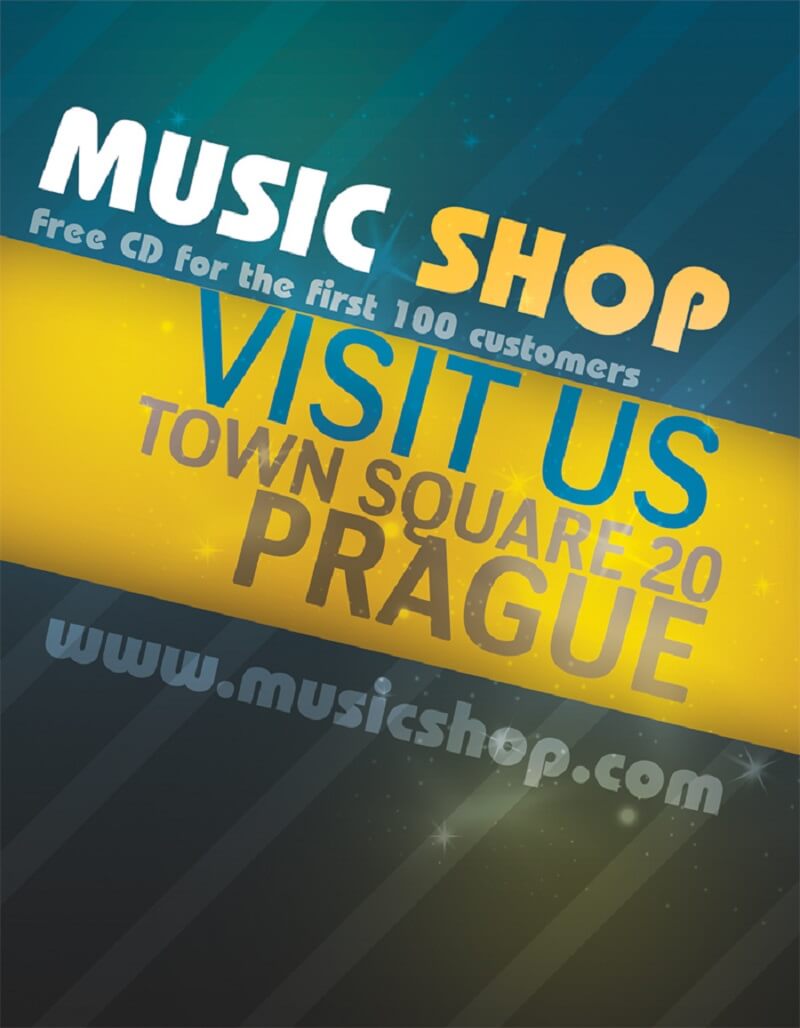 Music Shop Flyer PSD
