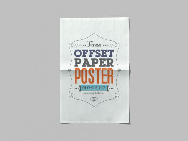 Offset Paper Poster Mockup