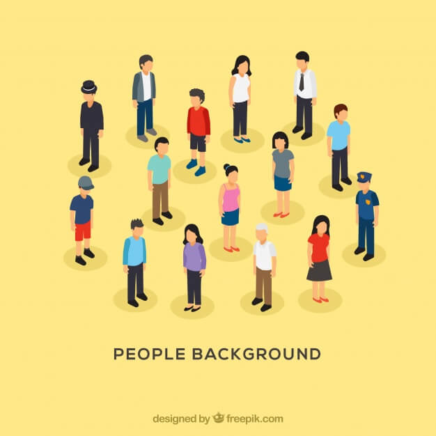 People background with flat design