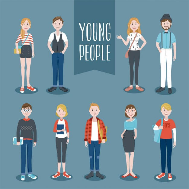 Young people collection