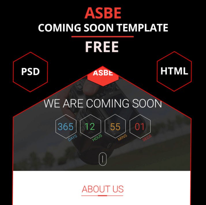 ASBE Free Coming Soon Template (PSD)