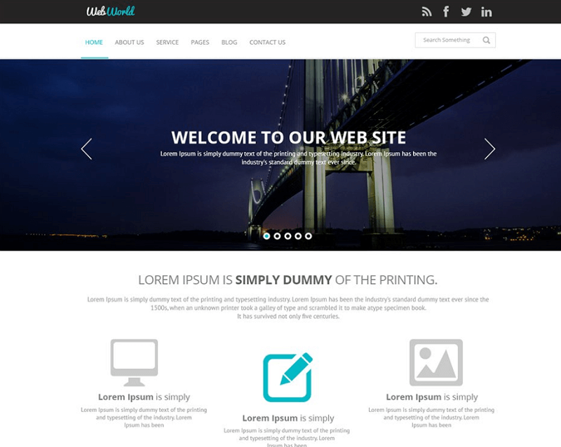 Business Web Template PSD Download