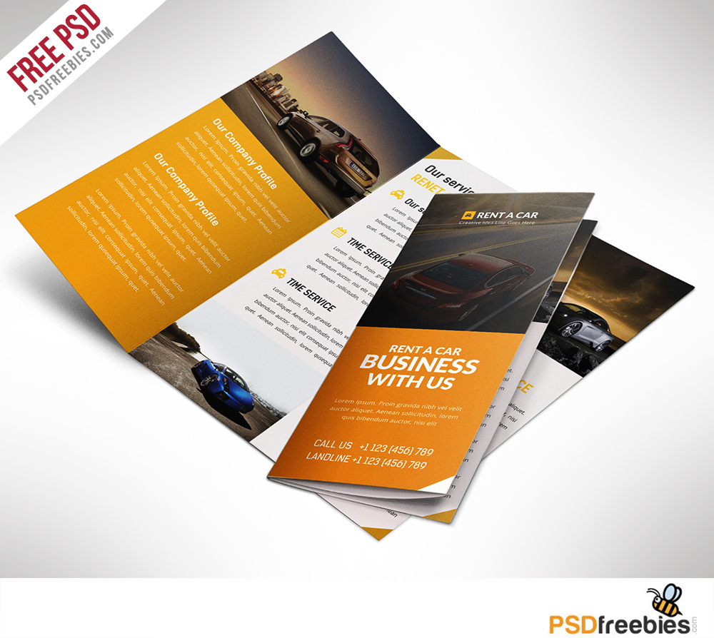 Car Dealer and Services Trifold Brochure Free PSD