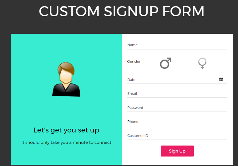 Custom Signup Form