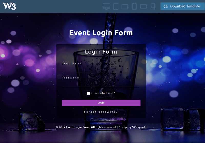 Event Login Form