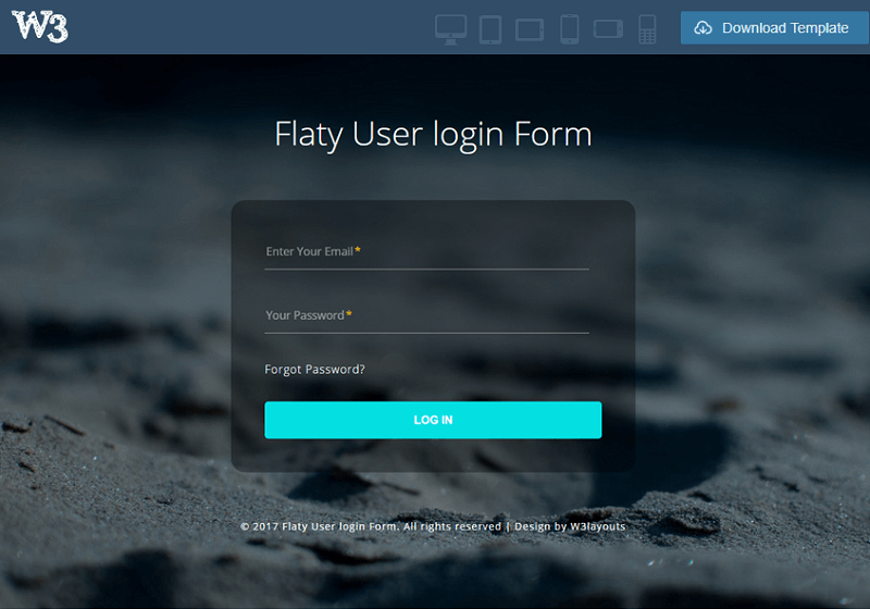 Flaty User login Form