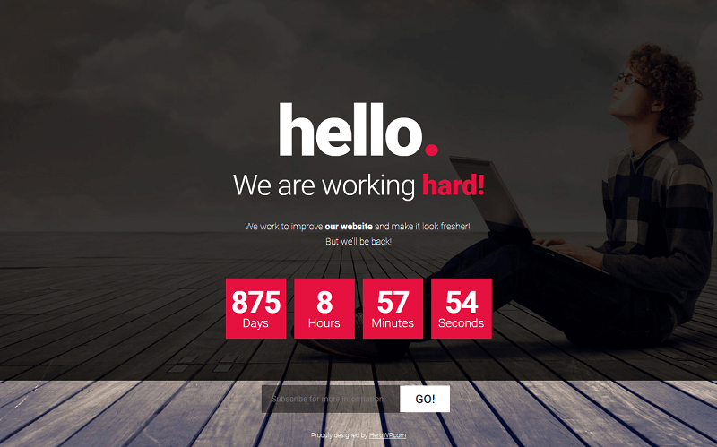 Free Coming Soon HTML Template #2 [PSD Included]
