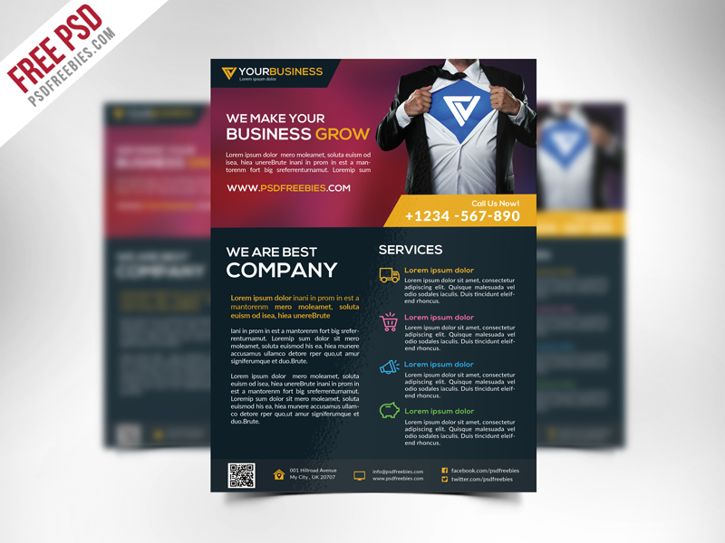 Company Flyer Template from freehtmldesigns.com