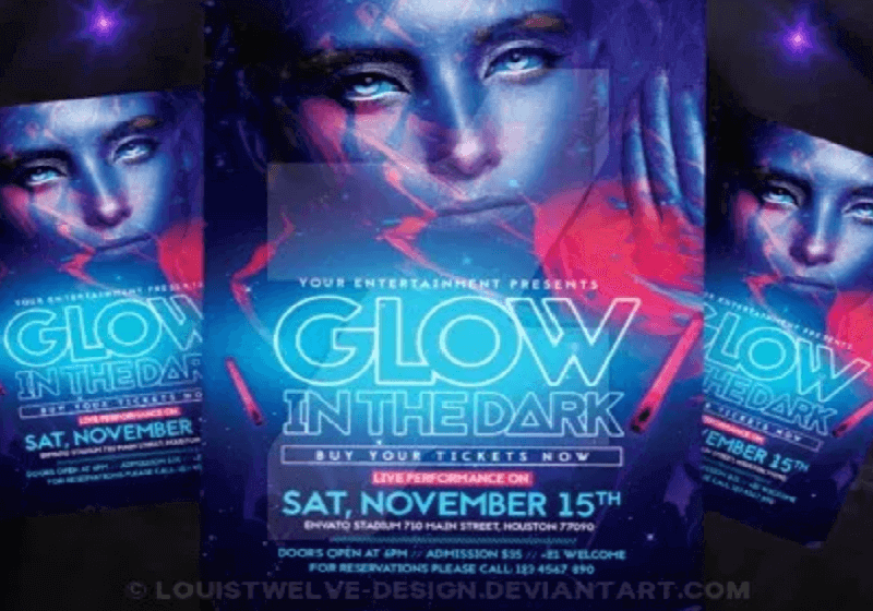 Glow in the Dark Flyer + Instagram Promo
