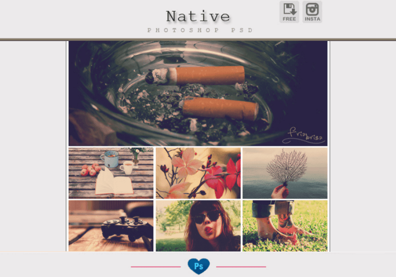 Instagram Native - Photoshop PSD