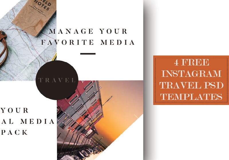Instagram Travel PSD Template