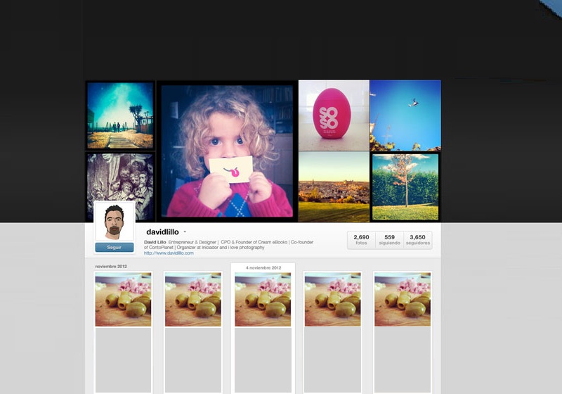 Instagram Web Profiles GUI PSD