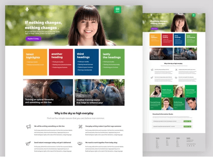 Maya : Course and Education PSD Template